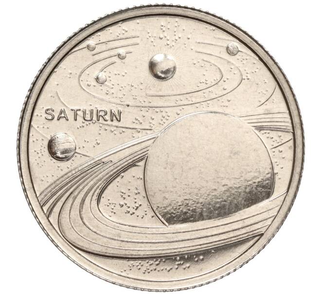 Монета 1 куруш 2022 года Турция «Планеты Солнечной системы — Сатурн» (Артикул M2-59898)