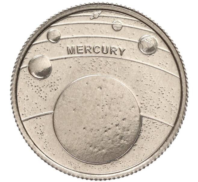 Монета 1 куруш 2022 года Турция «Планеты Солнечной системы — Меркурий» (Артикул M2-59900)