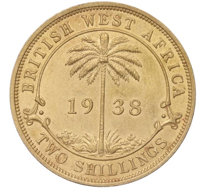 Монета 2 шиллинга 1938 года Н Британская Западная Африка (Артикул K11-86162)
