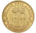 Монета 2 шиллинга 1939 года Н Британская Западная Африка (Артикул K11-86170)