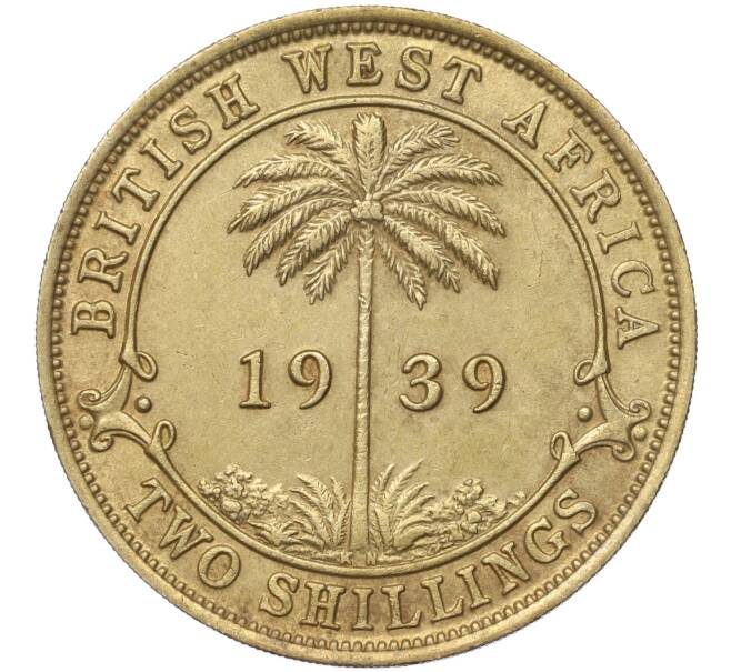Монета 2 шиллинга 1939 года KN Британская Западная Африка (Артикул K11-86171)