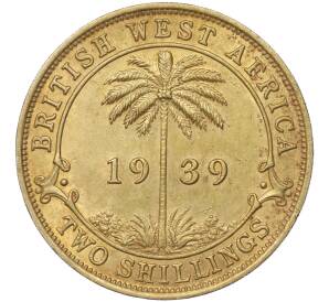 2 шиллинга 1939 года KN Британская Западная Африка