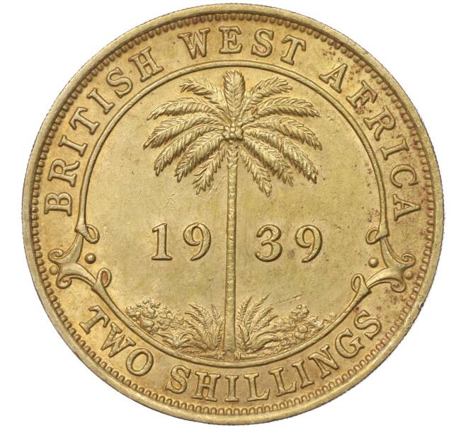 Монета 2 шиллинга 1939 года KN Британская Западная Африка (Артикул K11-86174)