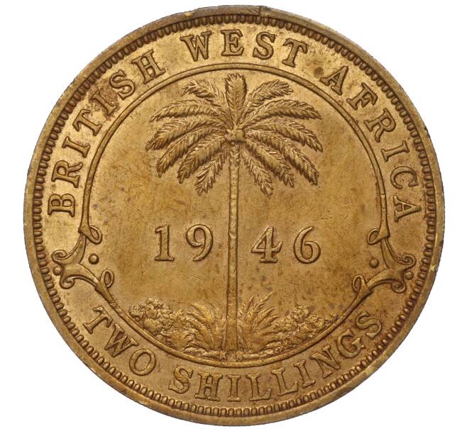 Монета 2 шиллинга 1946 года KN Британская Западная Африка (Артикул K11-86182)