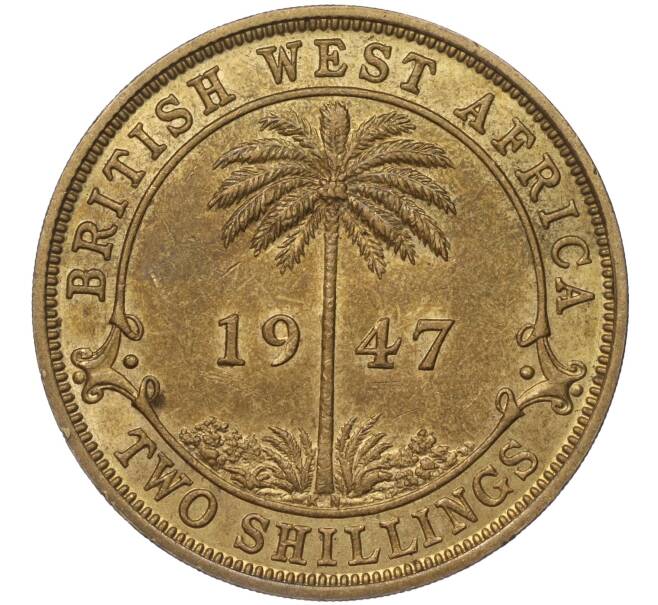 Монета 2 шиллинга 1947 года KN Британская Западная Африка (Артикул K11-86190)
