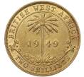 Монета 2 шиллинга 1949 года KN Британская Западная Африка (Артикул K11-86193)