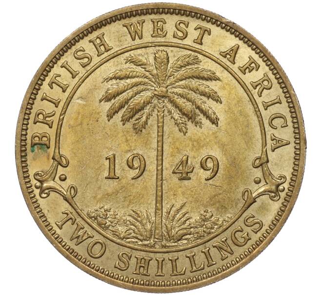 Монета 2 шиллинга 1949 года KN Британская Западная Африка (Артикул K11-86194)