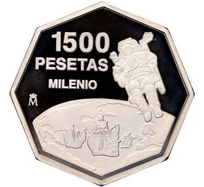 1500 песет 1999 года Испания «Миллениум — Астронавт»