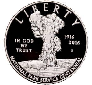 1 доллар 2016 года Р США «100 лет Службе национальных парков США»