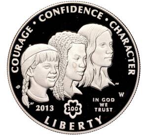1 доллар 2013 года W США «100 лет движению девочек-скаутов в США»