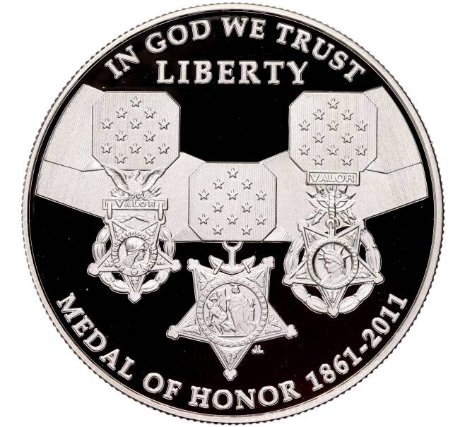 Монета 1 доллар 2011 года Р США «Медаль Почета» (Артикул M2-59969)