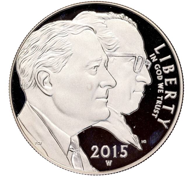 Монета 1 доллар 2015 года W США «75 лет фонду March of Dimes» (Артикул M2-59972)