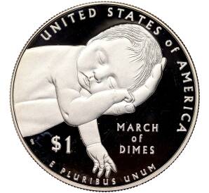 1 доллар 2015 года W США «75 лет фонду March of Dimes»