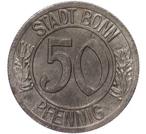 50 пфеннигов 1920 года Германия — город Бонн «Бетховен» (Нотгельд)