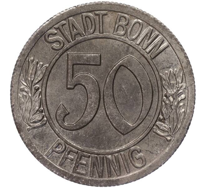 Монета 50 пфеннигов 1920 года Германия — город Бонн «Бетховен» (Нотгельд) (Артикул K11-86265)