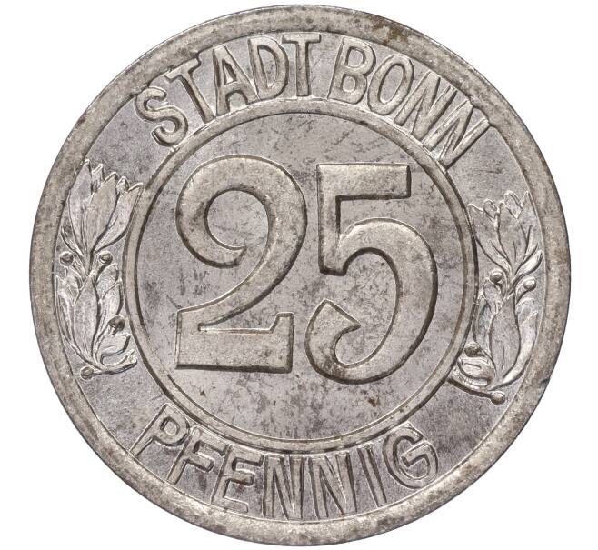 Монета 25 пфеннигов 1920 года Германия — город Бонн «Бетховен» (Нотгельд) (Артикул: K11-86292) — Фото №2
