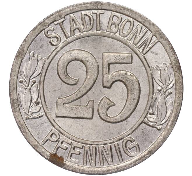 Монета 25 пфеннигов 1920 года Германия — город Бонн «Бетховен» (Нотгельд) (Артикул: K11-86293) — Фото №2