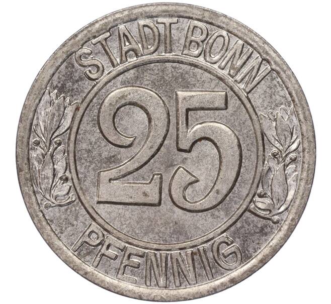 Монета 25 пфеннигов 1920 года Германия — город Бонн «Бетховен» (Нотгельд) (Артикул: K11-86327) — Фото №2