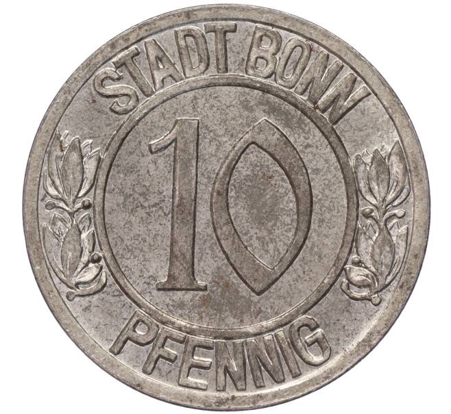 Монета 10 пфеннигов 1920 года Германия — город Бонн «Бетховен» (Нотгельд) (Артикул: K11-86334) — Фото №2