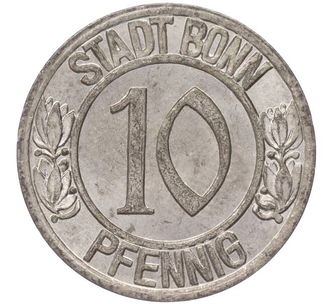 Монета 10 пфеннигов 1920 года Германия — город Бонн «Бетховен» (Нотгельд) (Артикул: K11-86335) — Фото №2