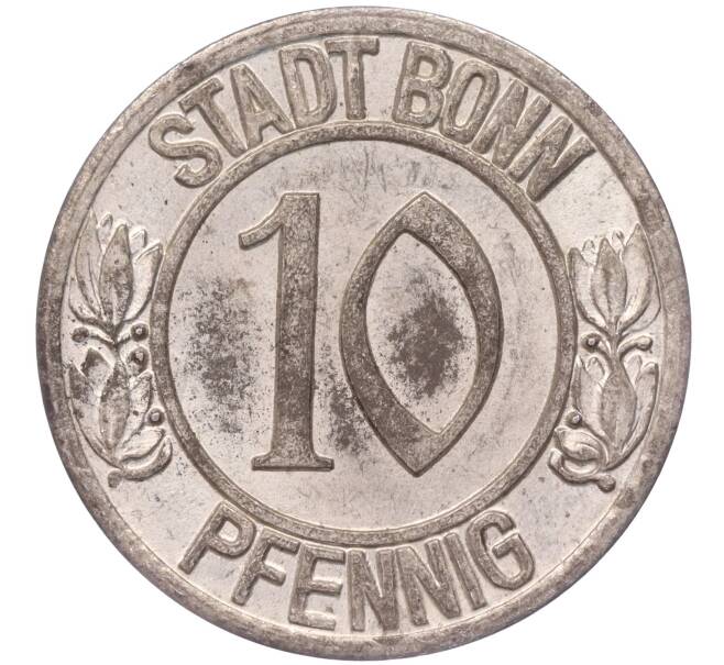 Монета 10 пфеннигов 1920 года Германия — город Бонн «Бетховен» (Нотгельд) (Артикул: K11-86346) — Фото №2