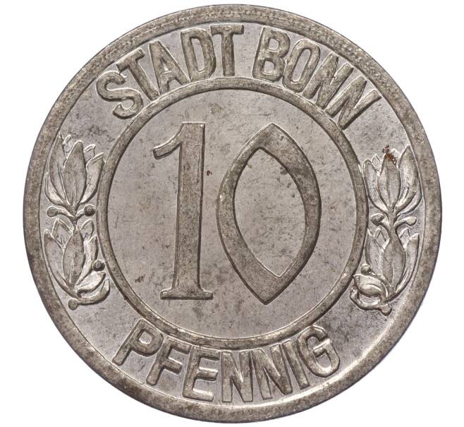 Монета 10 пфеннигов 1920 года Германия — город Бонн «Бетховен» (Нотгельд) (Артикул: K11-86422) — Фото №2