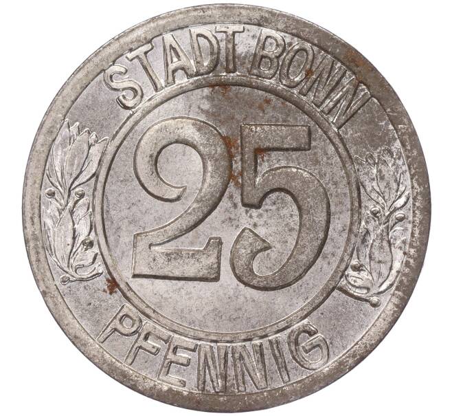 Монета 25 пфеннигов 1920 года Германия — город Бонн «Бетховен» (Нотгельд) (Артикул: K11-86451) — Фото №2