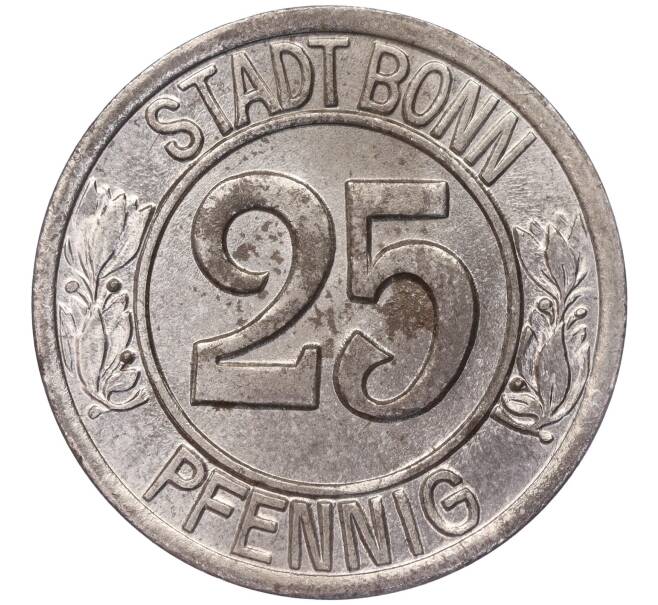 Монета 25 пфеннигов 1920 года Германия — город Бонн «Бетховен» (Нотгельд) (Артикул: K11-86453) — Фото №2