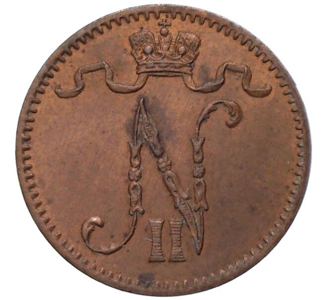 Монета 1 пенни 1913 года Русская Финляндия (Артикул K1-4517)