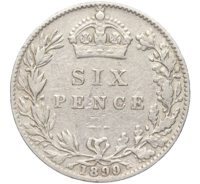 Монета 6 пенсов 1899 года Великобритания (Артикул K11-86495)