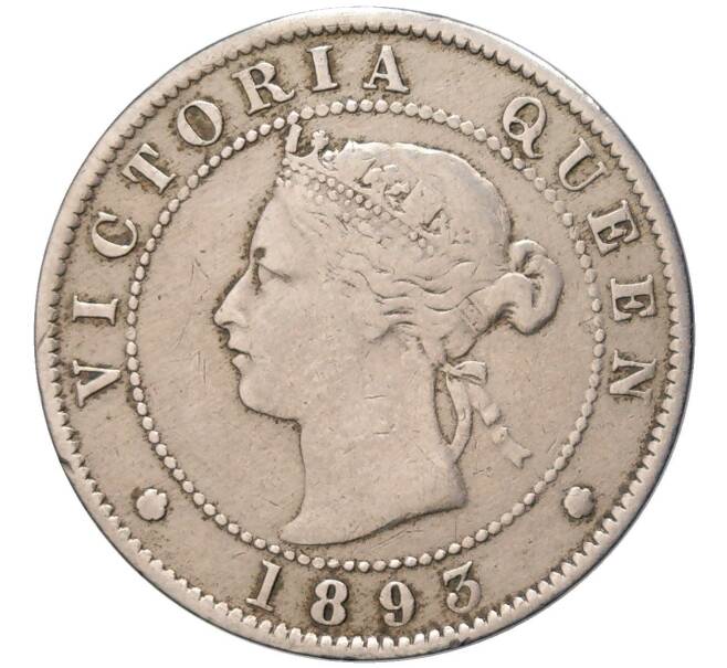 Монета 1/2 пенни 1893 года Британская Ямайка (Артикул K27-82089)