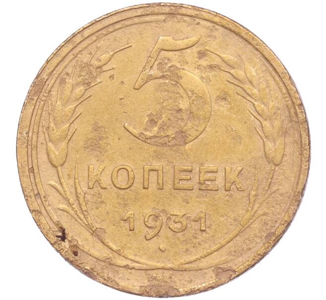 Монета 5 копеек 1931 года (Артикул K11-86681) — Фото №1