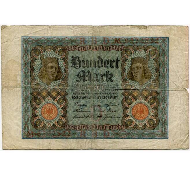 Банкнота 100 марок 1920 года Германия (Артикул B2-10222)