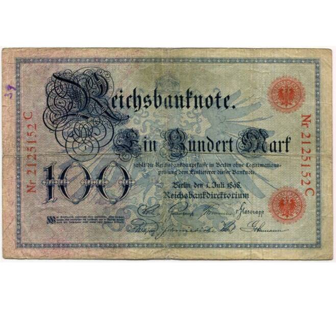 Банкнота 100 марок 1898 года Германия (Артикул: B2-10278) — Фото №1