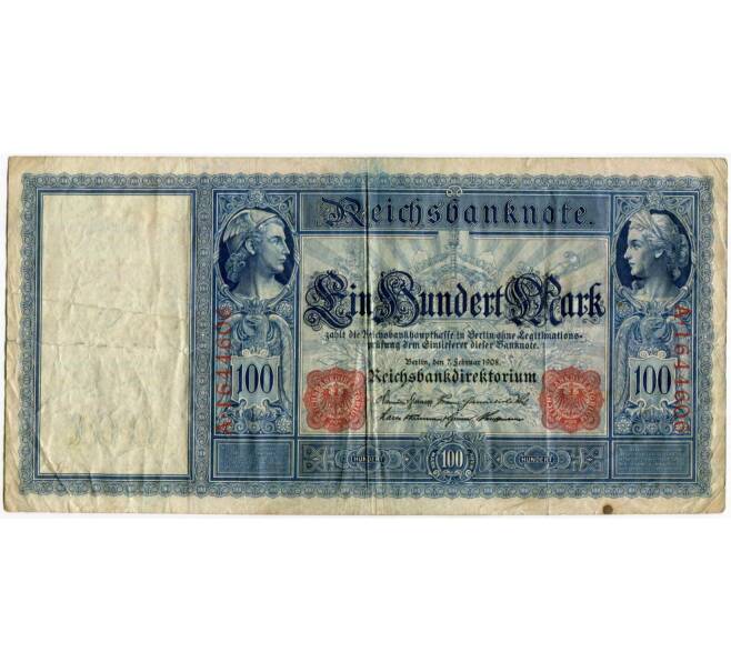 Банкнота 100 марок 1908 года Германия (Артикул: B2-10290) — Фото №1