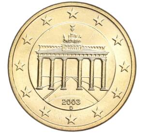 50 евроцентов 2003 года D Германия — Фото №1