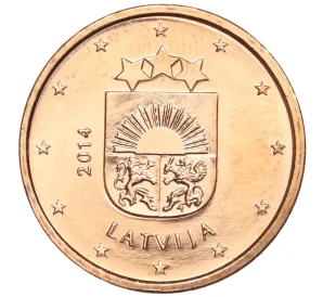 1 евроцент 2014 года Латвия