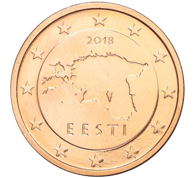 Монета 5 евроцентов 2018 года Эстония (Артикул M2-60074)