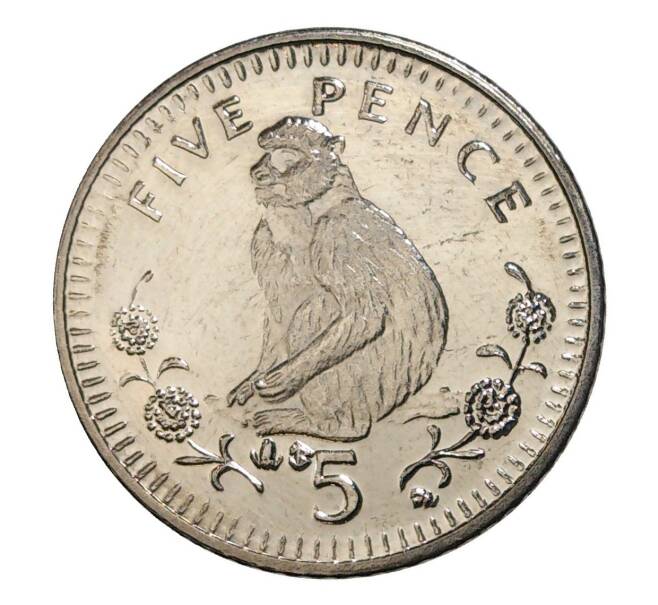 Монета 5 пенсов 2003 года Гибралтар (Артикул M2-30234)
