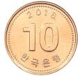 Монета 10 вон 2016 года Южная Корея (Артикул: M2-60212) — Фото №1