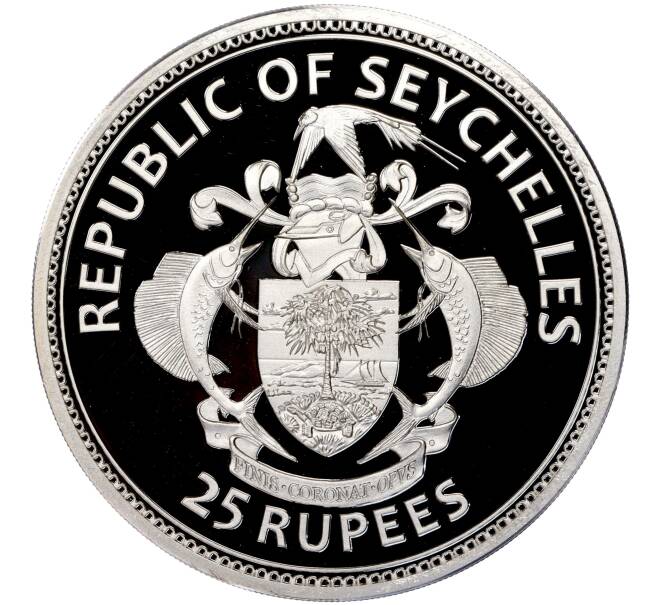 Монета 25 рупий 2020 года Сейшелы «250 лет первым поселенцам на Сейшельских островах» (Артикул K11-86794)