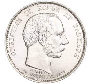 2 кроны 1888 года Дания «25 лет правления Кристиана IX» — Фото №2