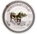Монета 1 доллар 2007 года Австралия «Китайский гороскоп — Год свиньи» (Позолота) (Артикул K11-86856)