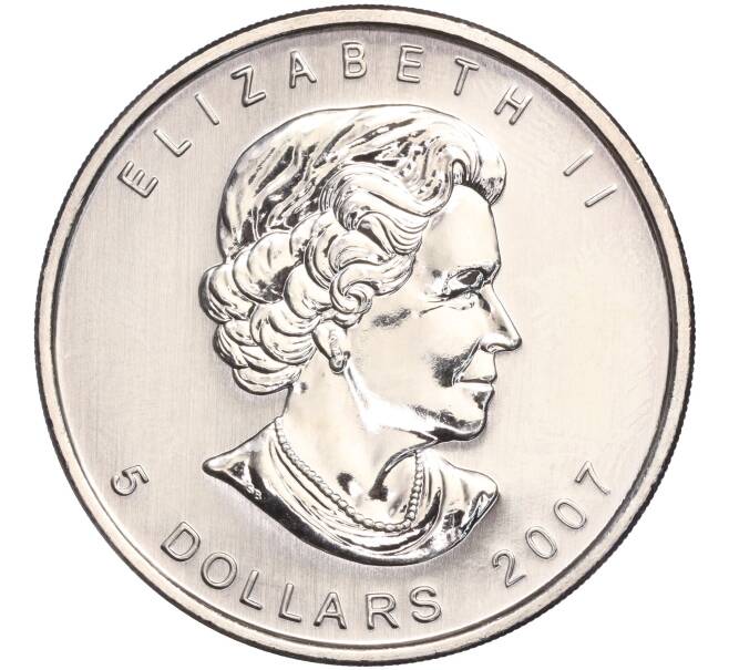 5 долларов 2007 года Канада «Кленовый лист» (Позолота)