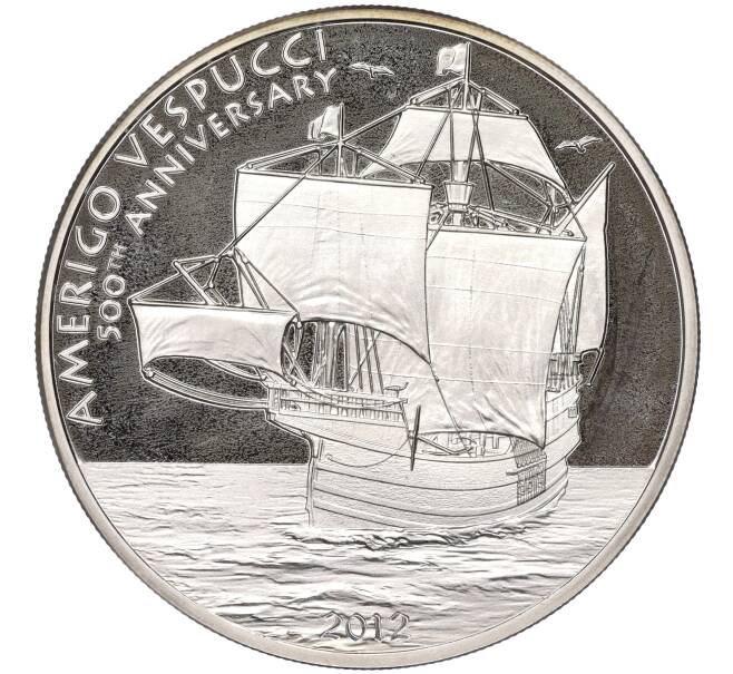 5 долларов 2012 года Острова Кука «500 лет со дня смерти Америго Веспуччи» (Артикул K11-86862)
