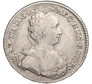1/2 дукатона 1753 года Австрийские Нидерланды