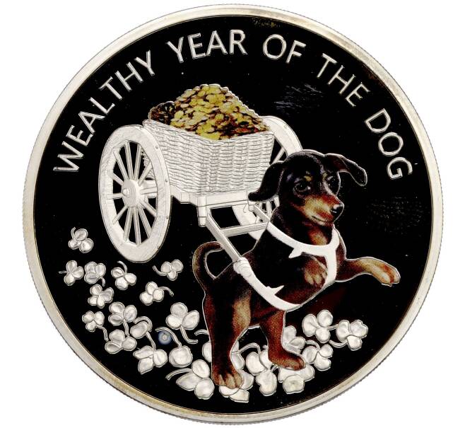 Монета 100 денаров 2018 года Македония «Богатый год собаки» (Артикул K11-86870)