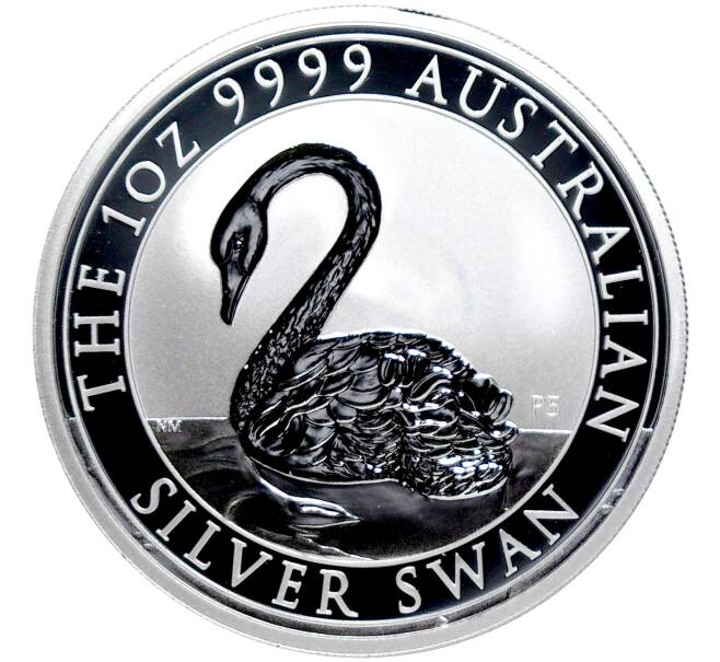 Монета 1 доллар 2021 года Австралия «Серебряный лебедь» (Артикул K27-82395)