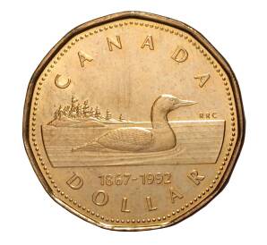 1 доллар 1992 года 125 лет Конфедерации Канада — Фото №1