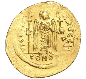 Солид 582-602 года Византия — Маврикий Тиберий (Константинопольский чекан)